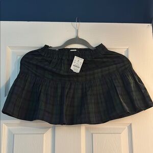 J. Crew Girls Plaid Green and Blue Skirt